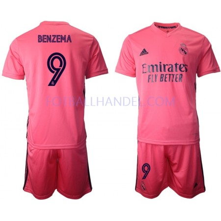 Barn Fotballdrakter Real Madrid Karim Benzema 9 Borte 2020-21 Kortermet